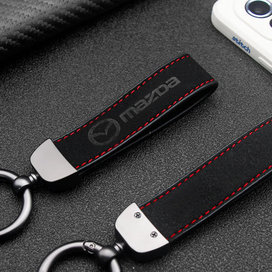 M Style Suede Keychain