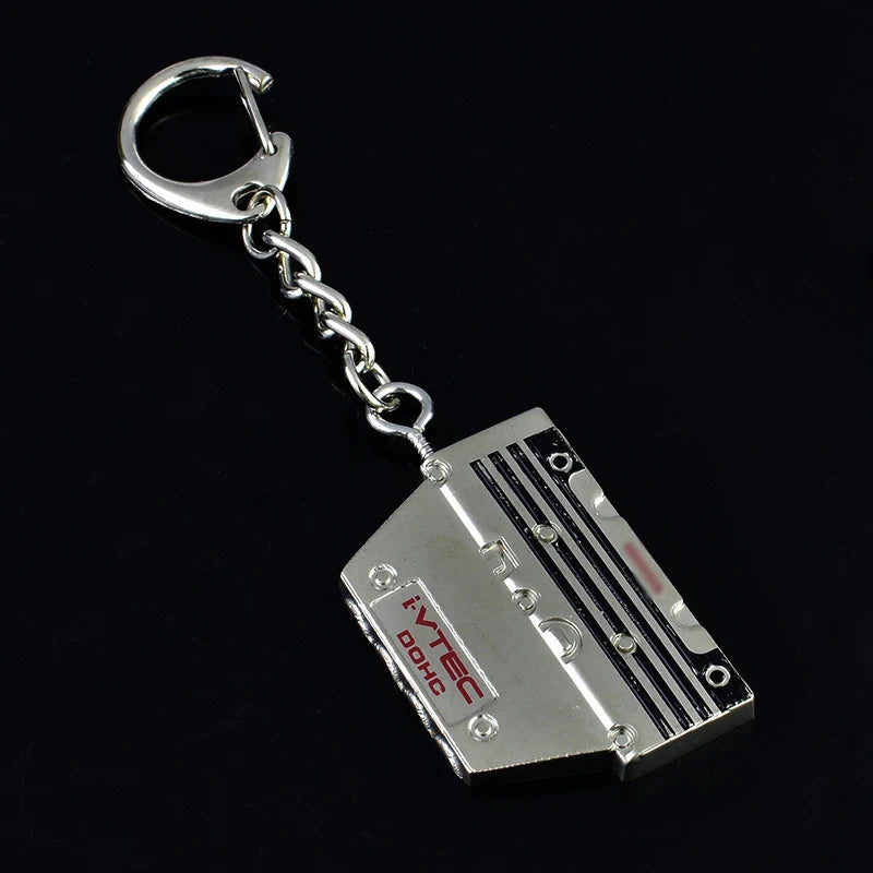 VTEC DOHC Engine Cover Style Metal Keychain