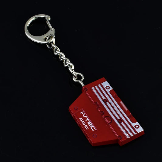 VTEC DOHC Engine Cover Style Metal Keychain