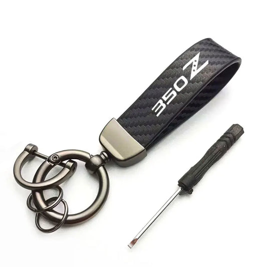 350Z Style Leather Keychain