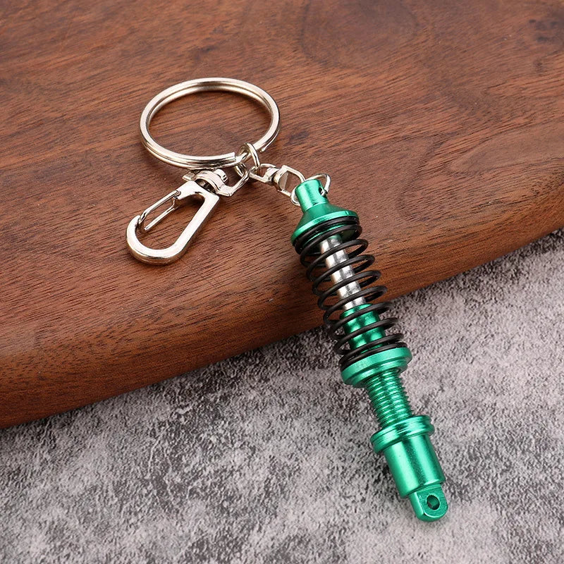 Coilover Style Metal Keychain