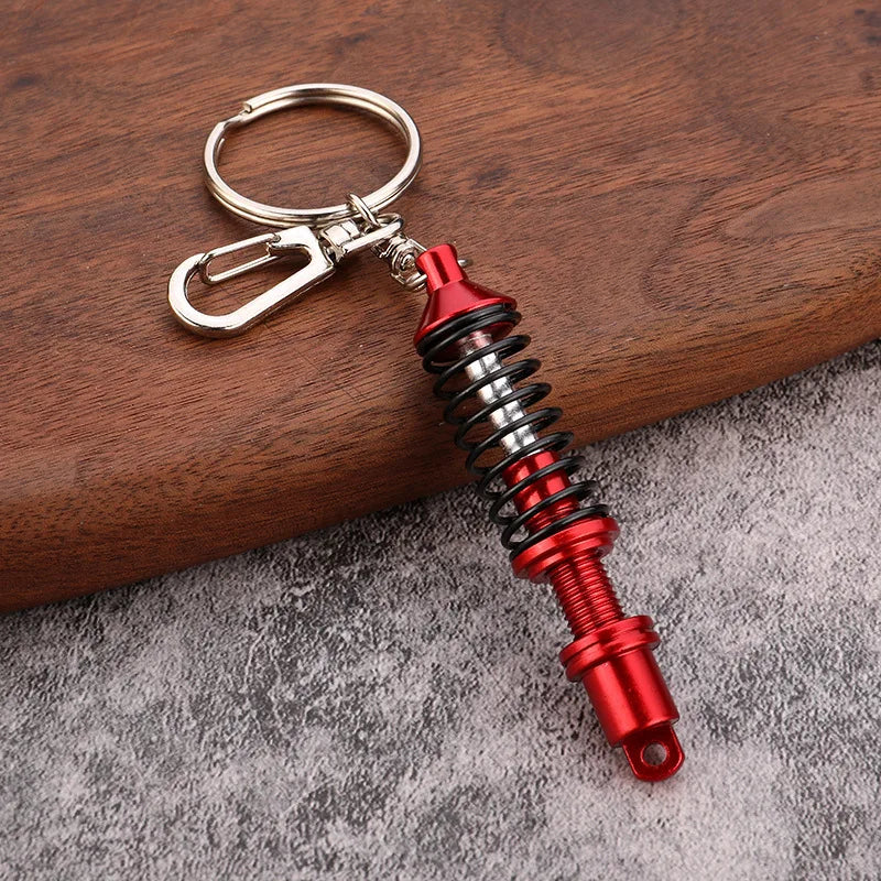 Coilover Style Metal Keychain