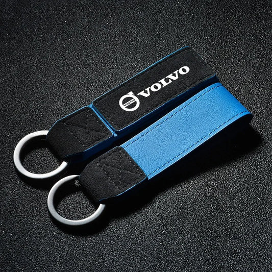 V Suede Style Keychain