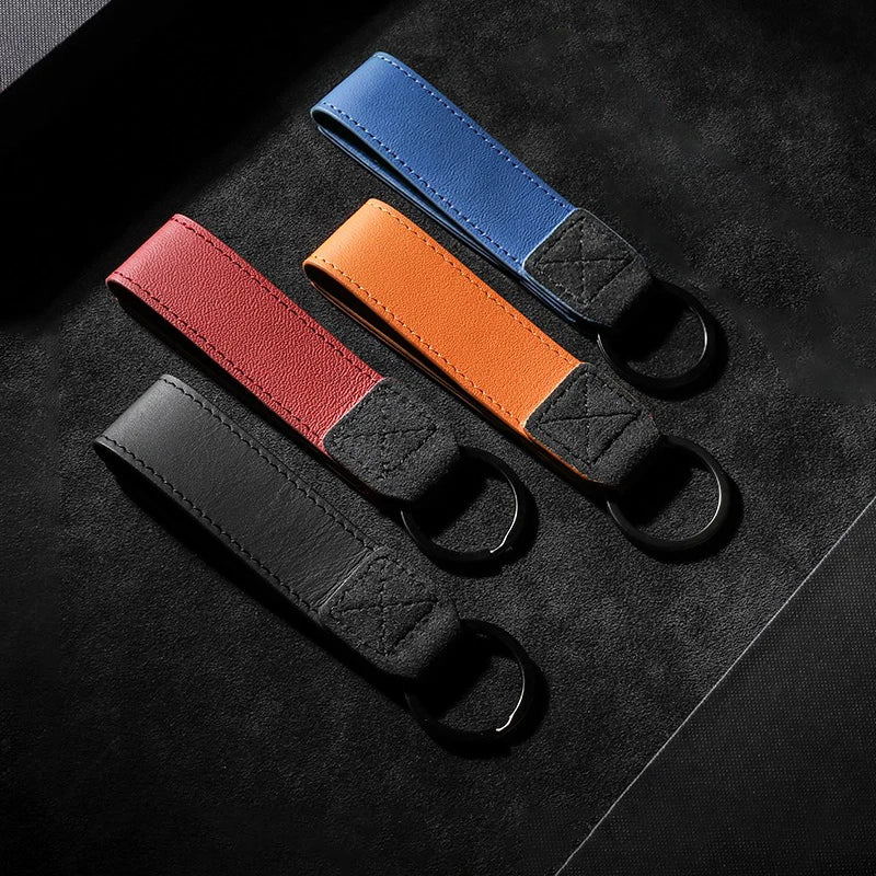 V Suede Style Keychain
