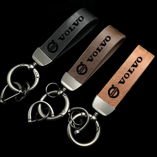 V Style Leather Keychain