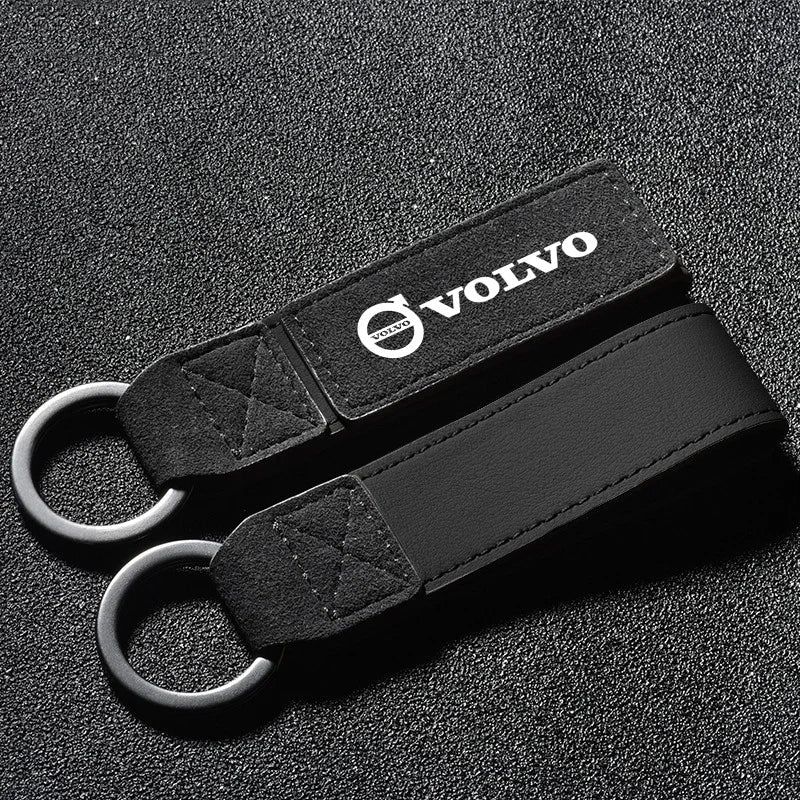 V Suede Style Keychain