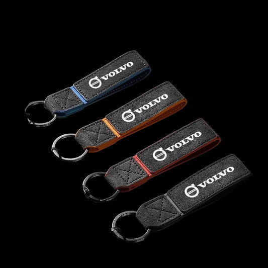 V Suede Style Keychain