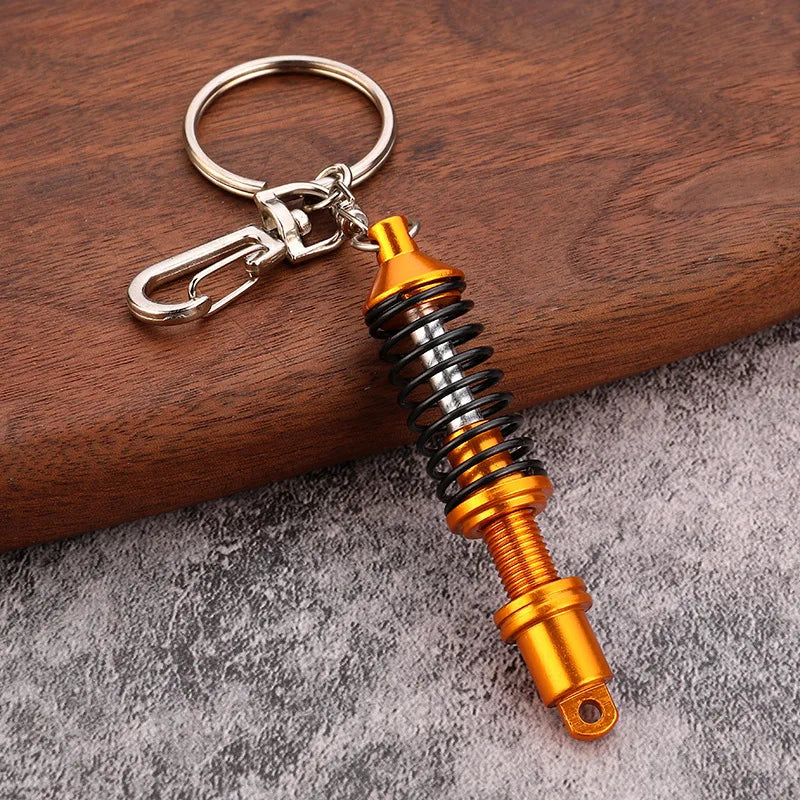 Coilover Style Metal Keychain
