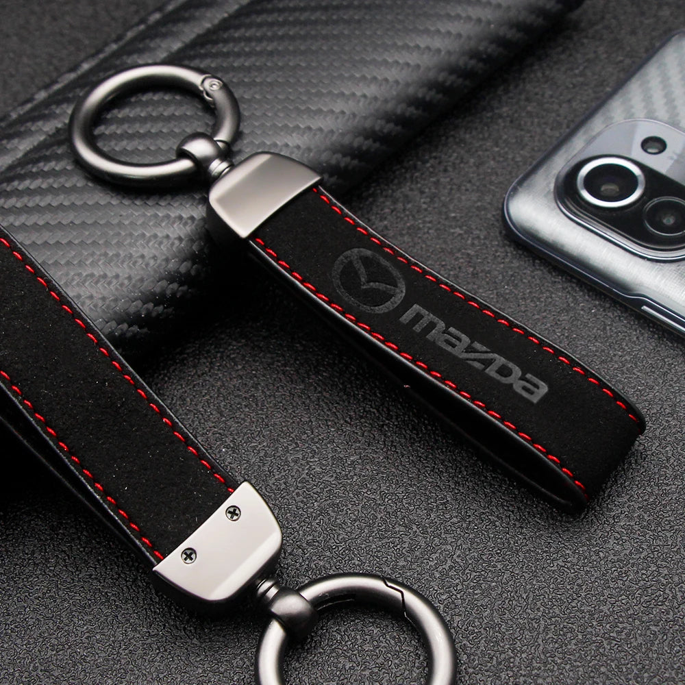M Style Suede Keychain