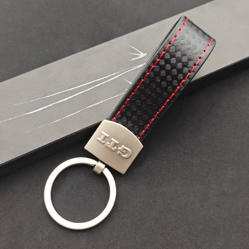 VW, GTI Style Leather Keychain