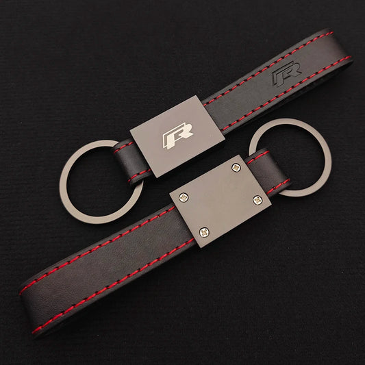 R Style Leather Keychain