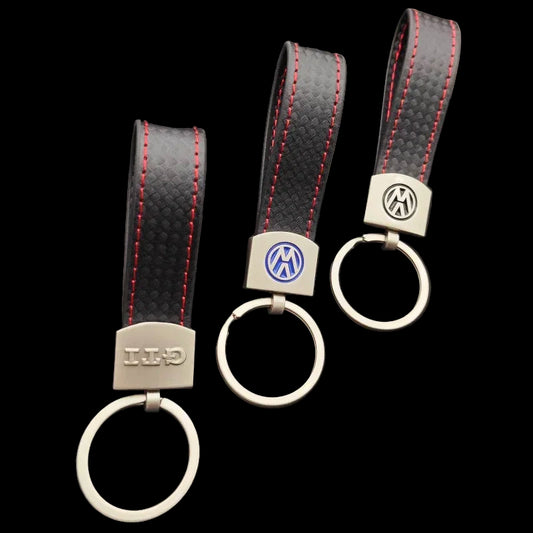 VW, GTI Style Leather Keychain