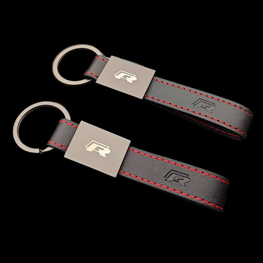 R Style Leather Keychain